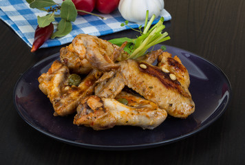 Roasted chicken wings