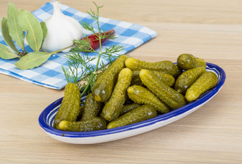 Marinated small cucumber