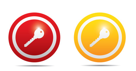 Key icon buttons. Vector