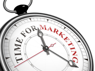 time for marketing concept clock