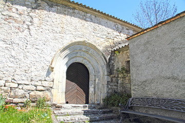 Fototapeta na wymiar San Gines romanesque church, Sesue village Huesca Pyrenees Spain