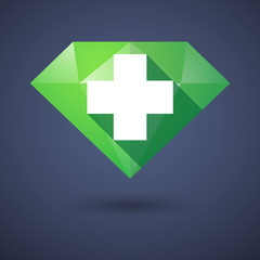 Diamond icon with a pharmacy sign