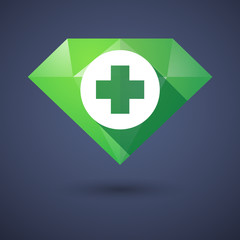Diamond icon with a pharmacy sign