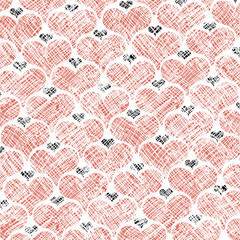 Hearts Seamless Pattern Textured