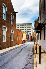 Narrow alley in Harrisburg, Pennsylvania.