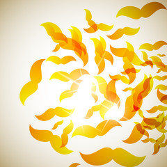abstract background: mustache