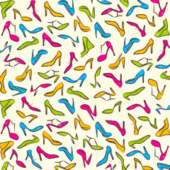 colorful footwear background pattern design