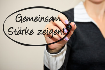 Anzeige - Gemeinsam Stärke zeigen!