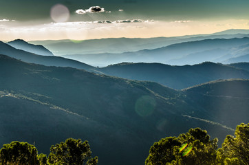 Bergkette in der Sierra de las Nieves Andalusien