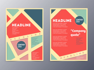 retro color table style flyer template