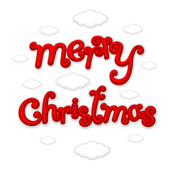 merry Christmas greeting card design vector