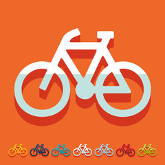 Flat design: bicycle