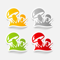 realistic design element: mushrooms