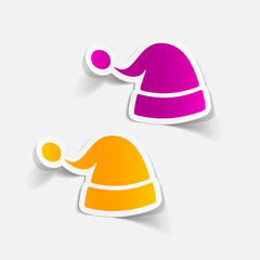 realistic design element: santa hat