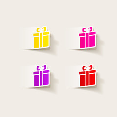 realistic design element: gift box