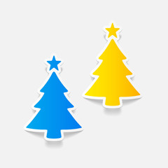 realistic design element: christmas tree
