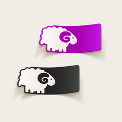 realistic design element: sheep