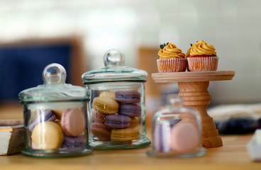 Cookies on wooden table