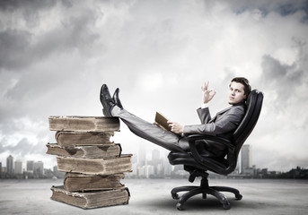 Businessman in chair
