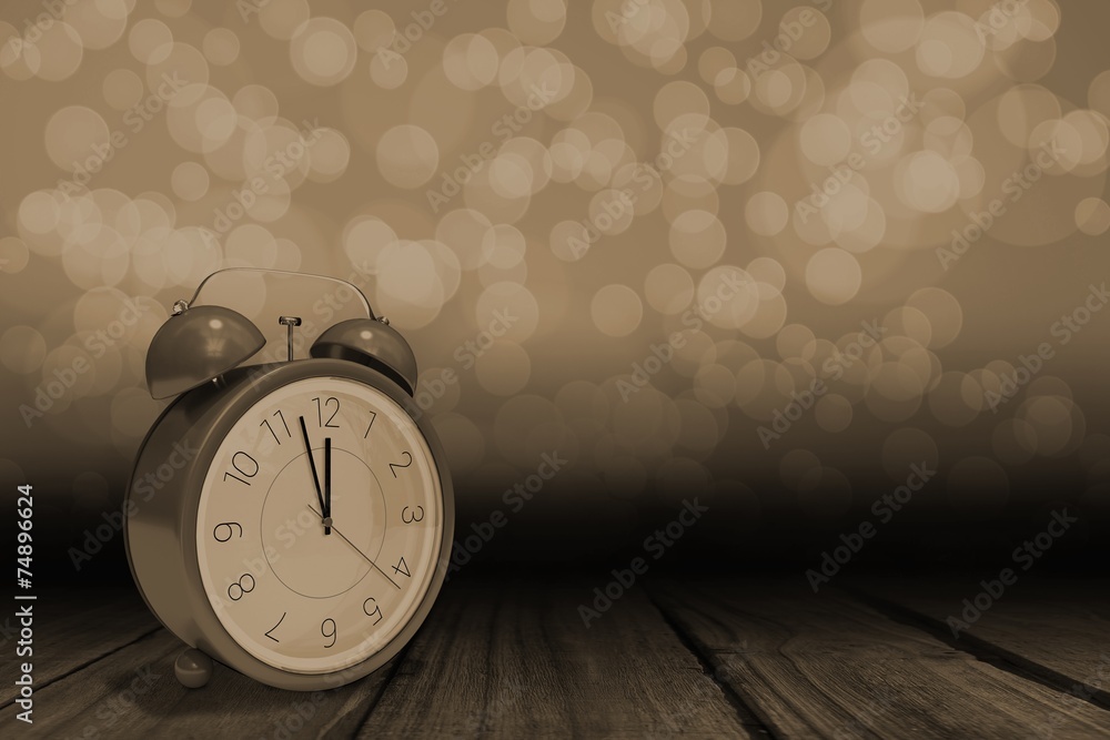 Poster Composite image of alarm clock counting down to twelve