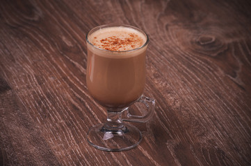 hot cacao drink in glass