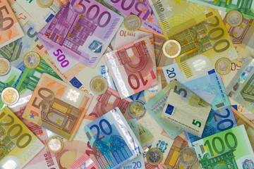 verschiedene Euro Geldscheine