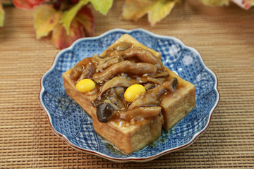 厚揚げのきのこあんかけ