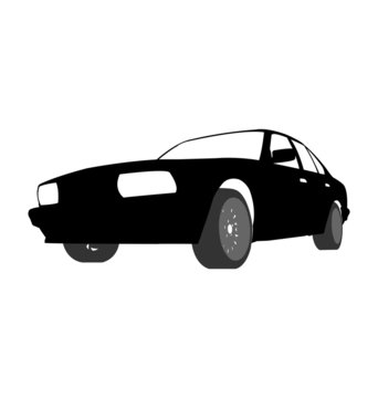 Silhouette of Car vector black