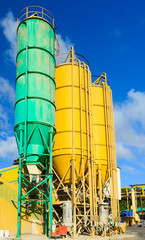 Old towers on chemical plant