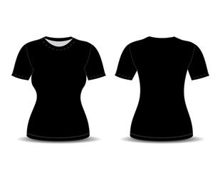 Blank t-shirt template (front and back views). vector illustrati