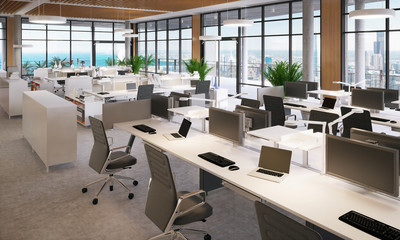 amazing open space office - Großraumbüro in Hochhaus