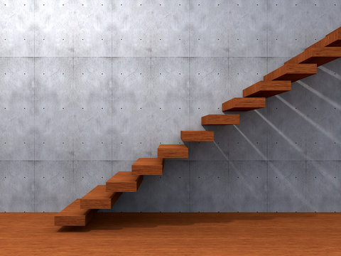 3D conceptual stair background