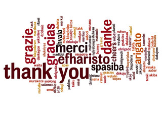 Conceptual thank you word cloud
