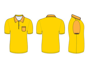 polo shirt design templates (front, back and side views). Vector