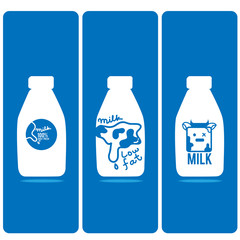 milk bottle logo cartoon