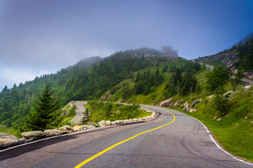 Fototapeta premium The road to Grandfather Mountain, near Linville, North Carolina.