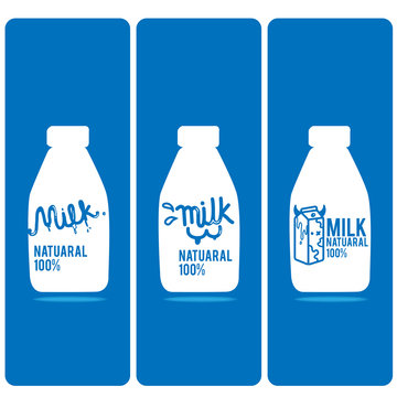 milk bottle logo cartoon
