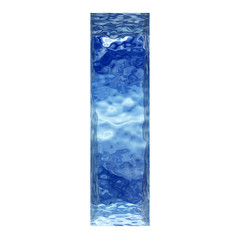 Blue ice or water fonts isoalted