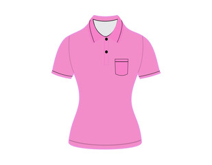 polo shirt outline on white background