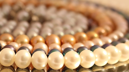 beautiful multicolored pearls thread - 74905828