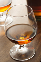 Amber Brandy in a Glass