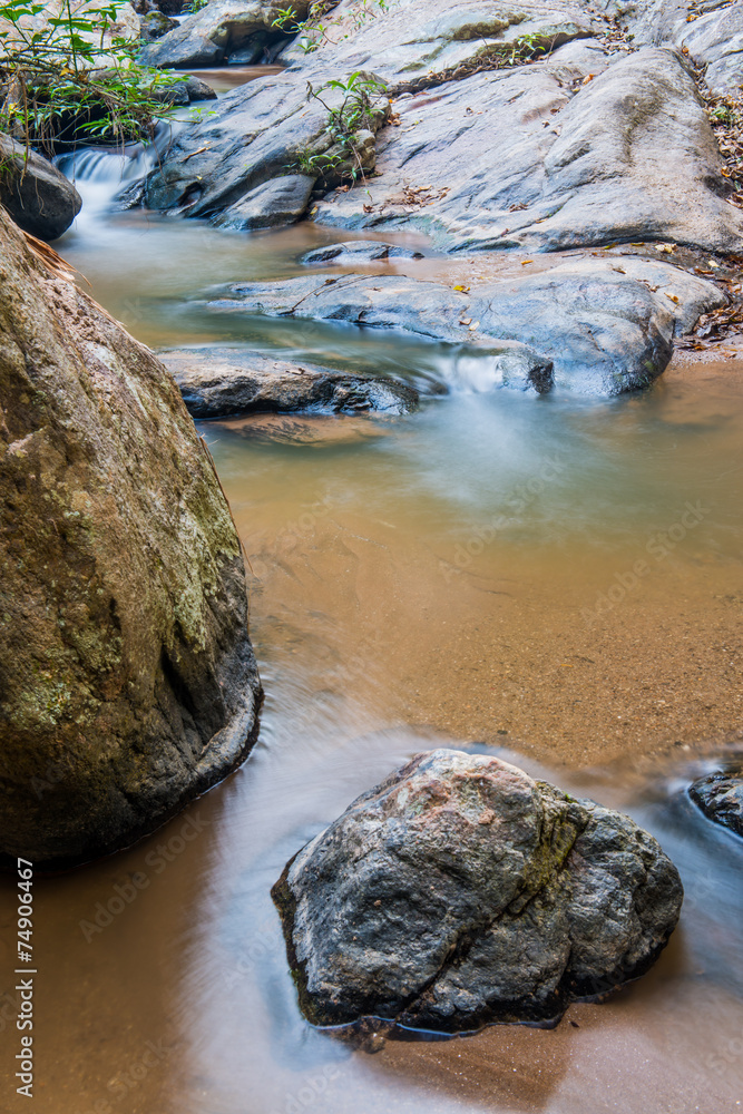 Poster Water Flowing at Maesa Noi Waterfall