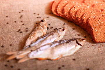 Dried fish.
