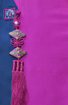 Asian Fabric with a Chinese Knot (Norigae)