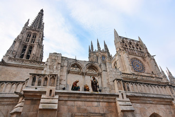 Fototapeta na wymiar portal de belen en la catedral de burgos