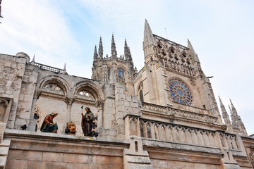 Fototapeta na wymiar portal de belen en la catedral de burgos