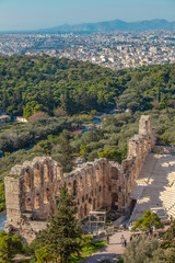 Obraz premium Amphitheater an der Akropolis in Athen