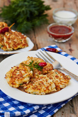 Fried cauliflower fritters