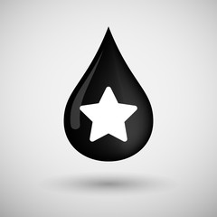 Oil drop icon with a star