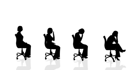 Vector silhouette of a woman.